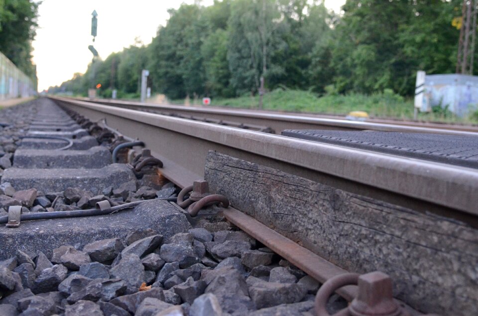 Rail traffic railroad track railway line photo