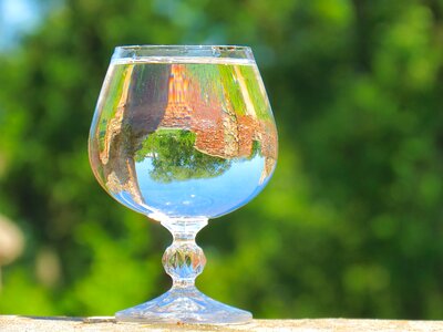 Glass thirsty reflection photo