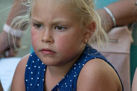 Portrait girl thinking