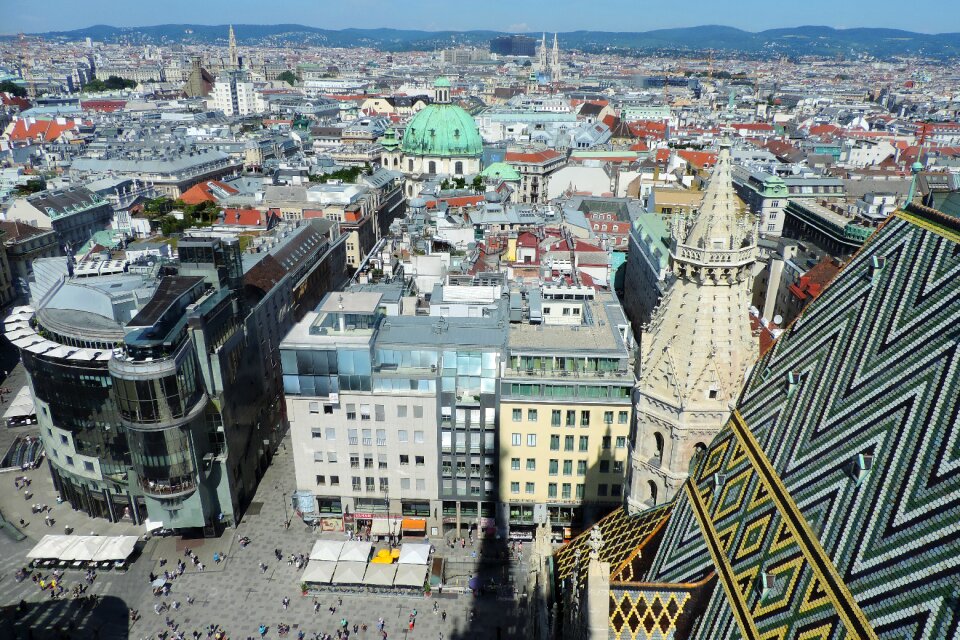 Vienna view from st stephen's cathedral dom