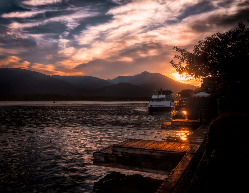 Sunset water nature