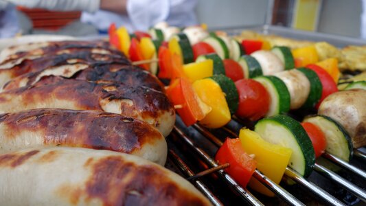 Meat grilled bbq skewer