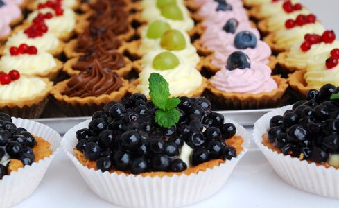 Cupcake with berries pastry shop cakes photo