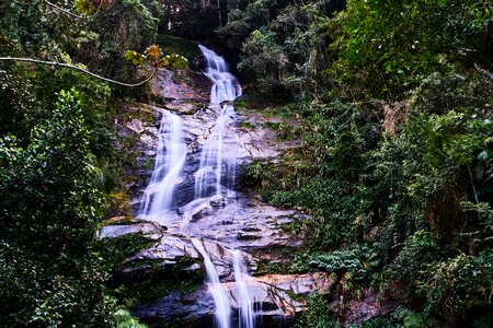Waterfall tropical green