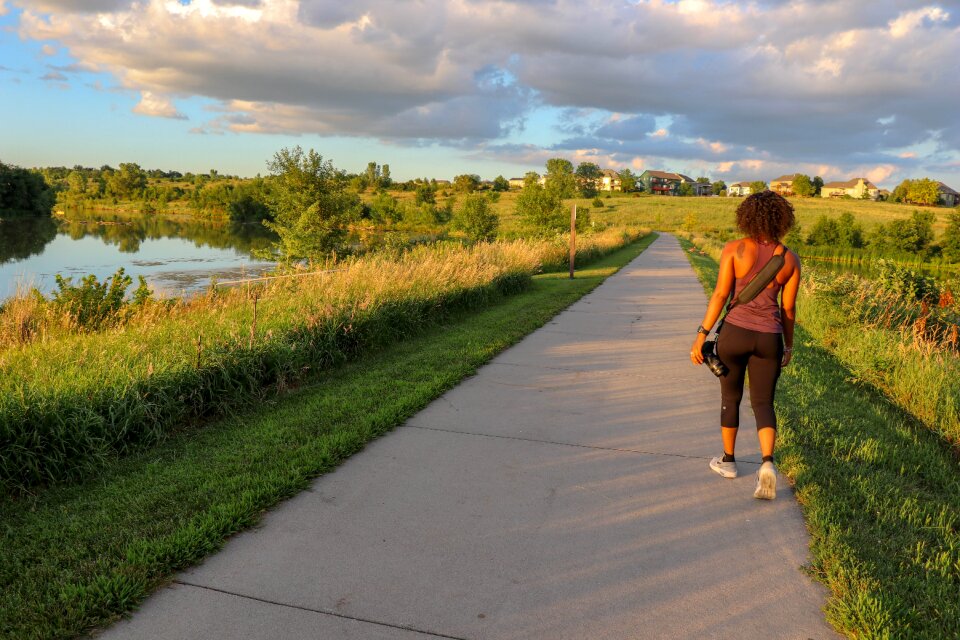 Woman landscape young