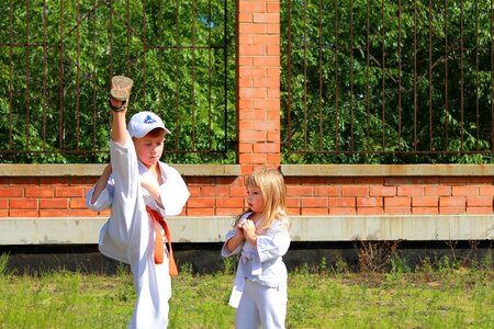 Kyokushin kids bracing photo