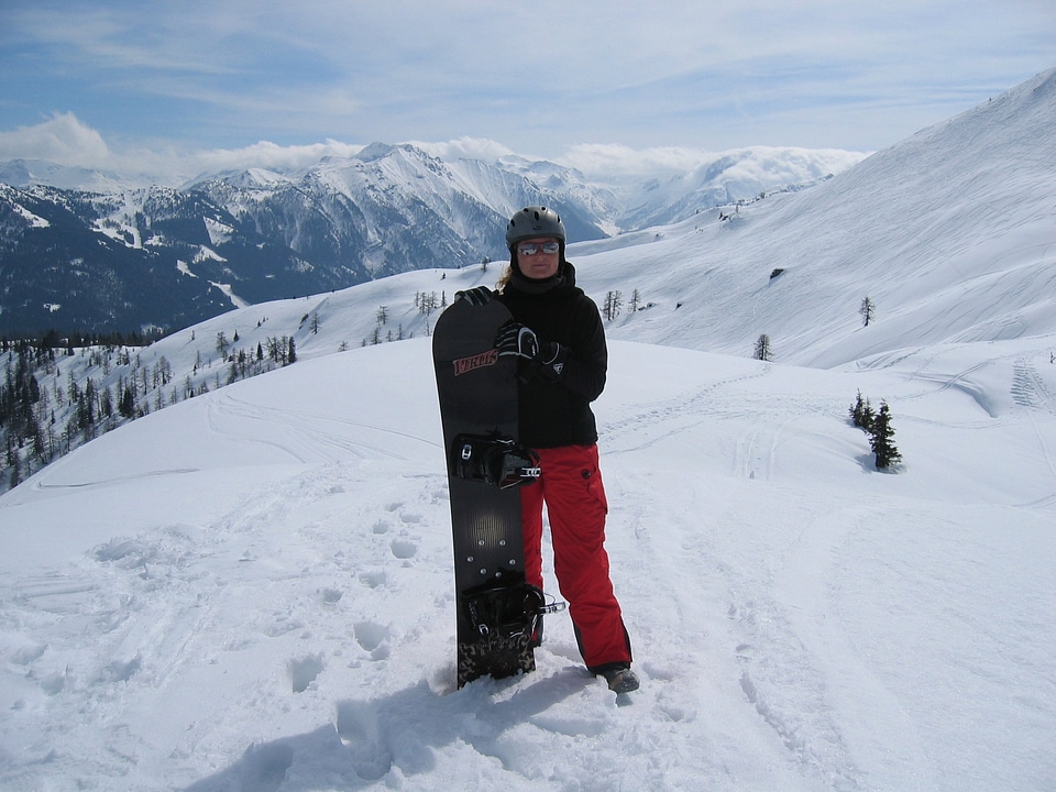 Snowboarders winter snowboarding