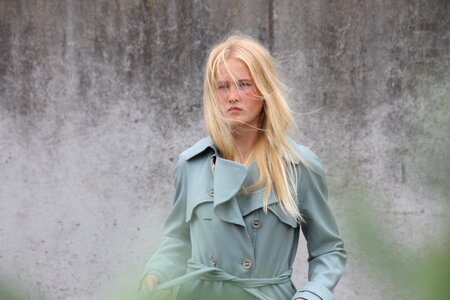 Blonde jacket fashion photo