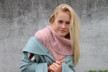 Jacket pink knitted sweater