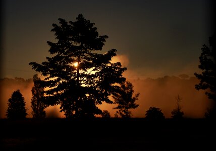 Red landscape nature