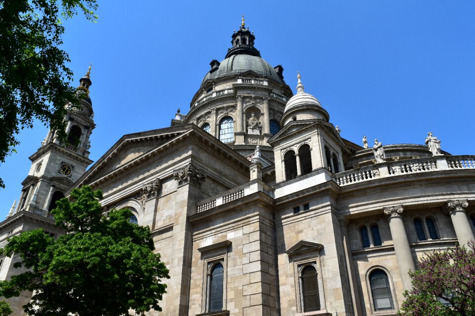 The façade of the budapest hungary