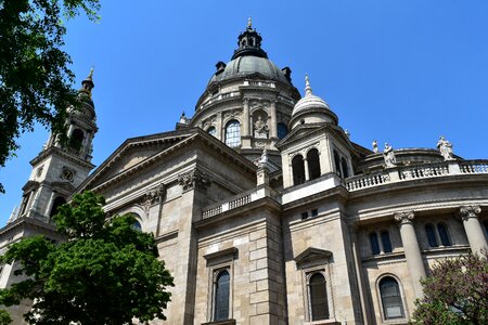 The façade of the budapest hungary