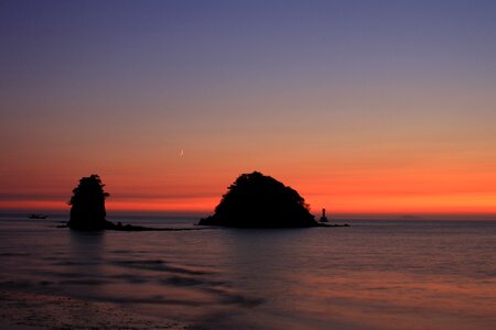 Twilight beach landscape photo