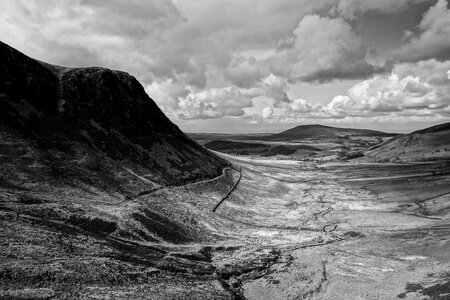 Black and white england landscape photo