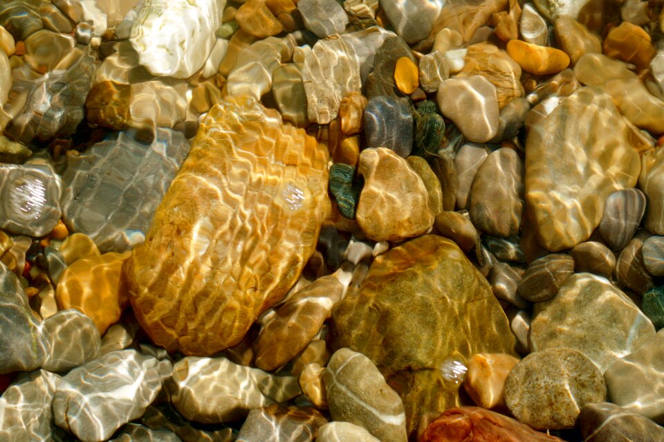 River stones background