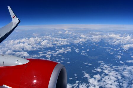 From the window sky travel