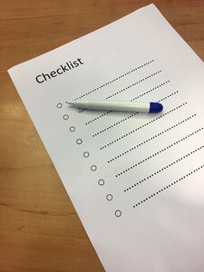 Pen check list with pen communication photo