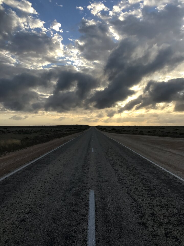 Freeway cars sky photo