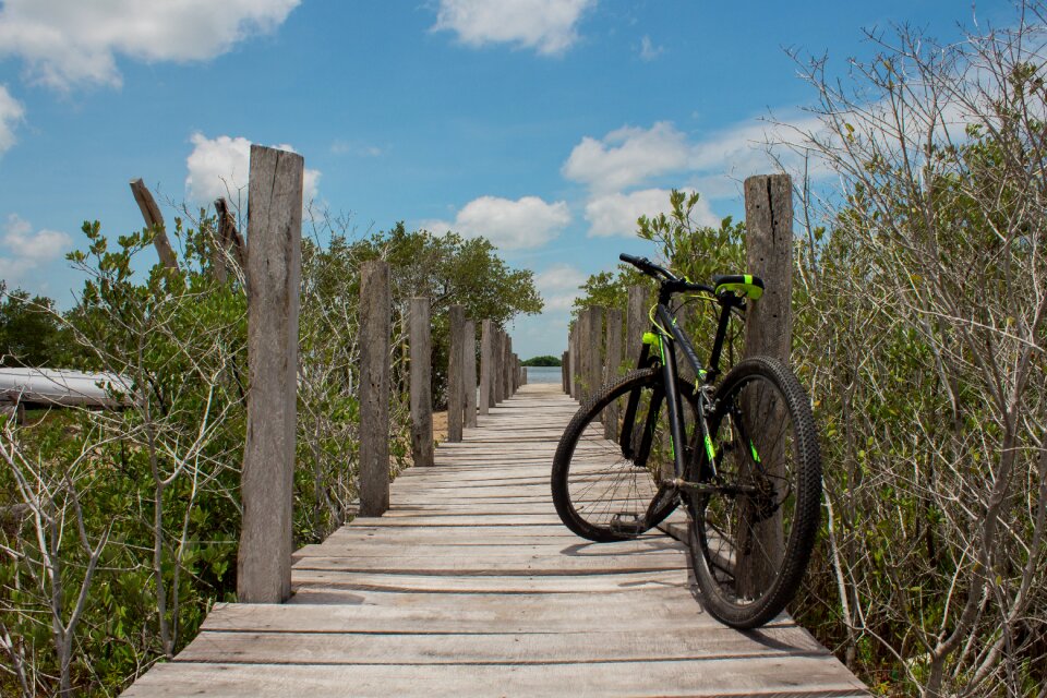Cycling landscape walk