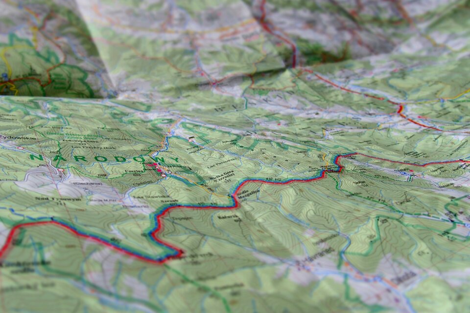 Map map of the mountains map beskydy