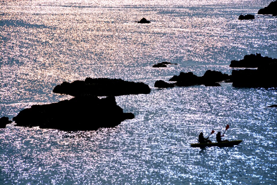Paddler boat water
