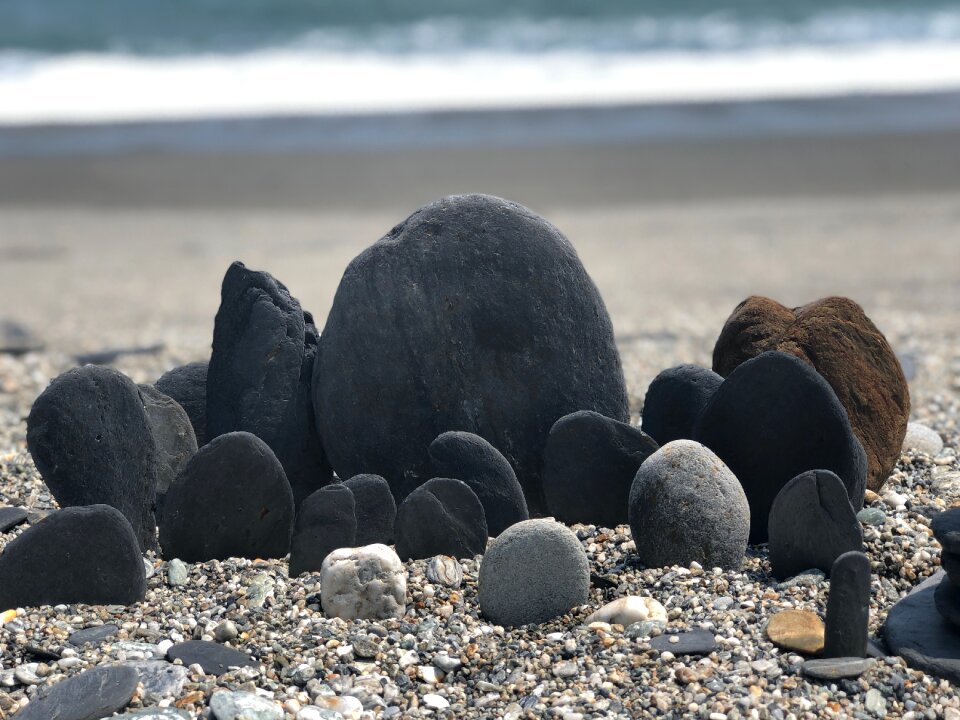 Stone beach sea