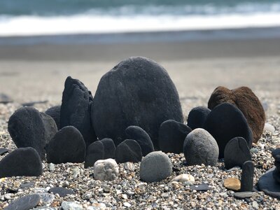 Stone beach sea