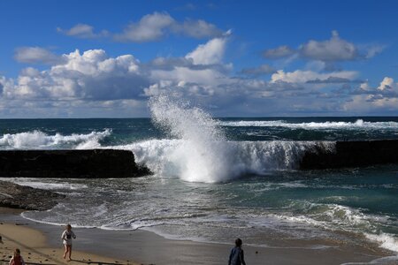 Waves coastline seaside