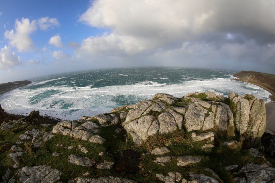 Cliff shore coastline