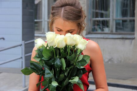 White girl bouquet photo