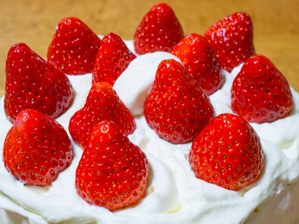 Strawberry red white