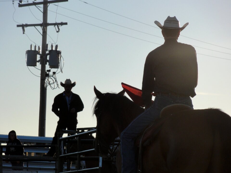 Riding western horseback