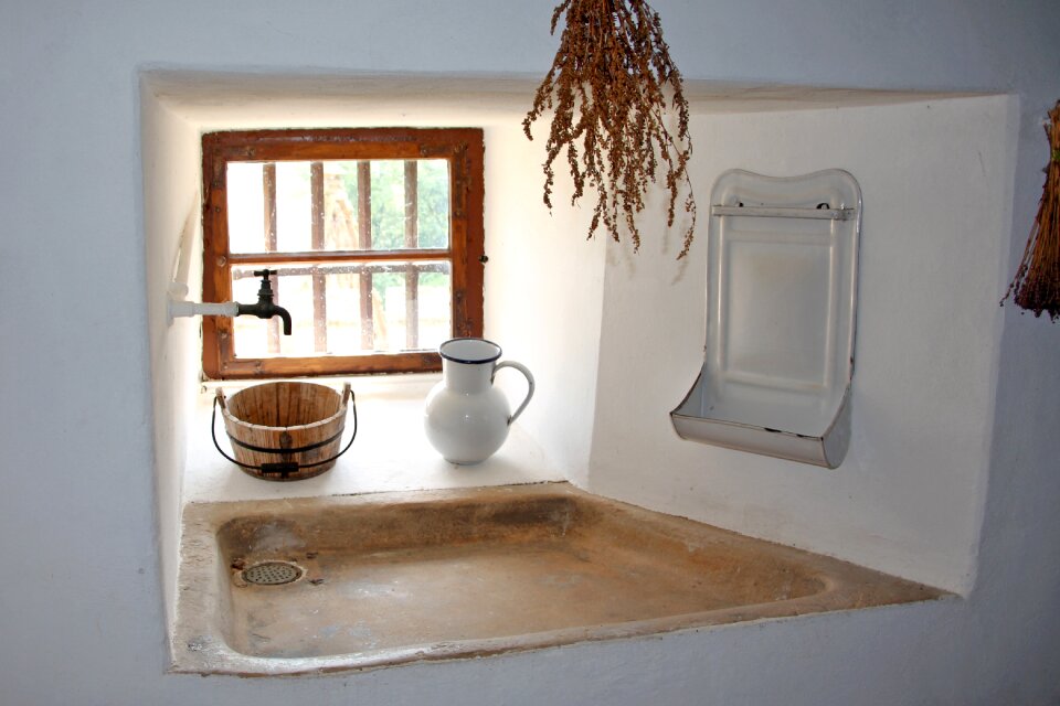 Bathroom sink ancient faucet