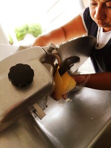 Gourmet cutting machine food photo