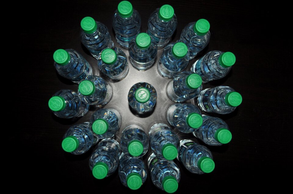 Water bottles black bottle