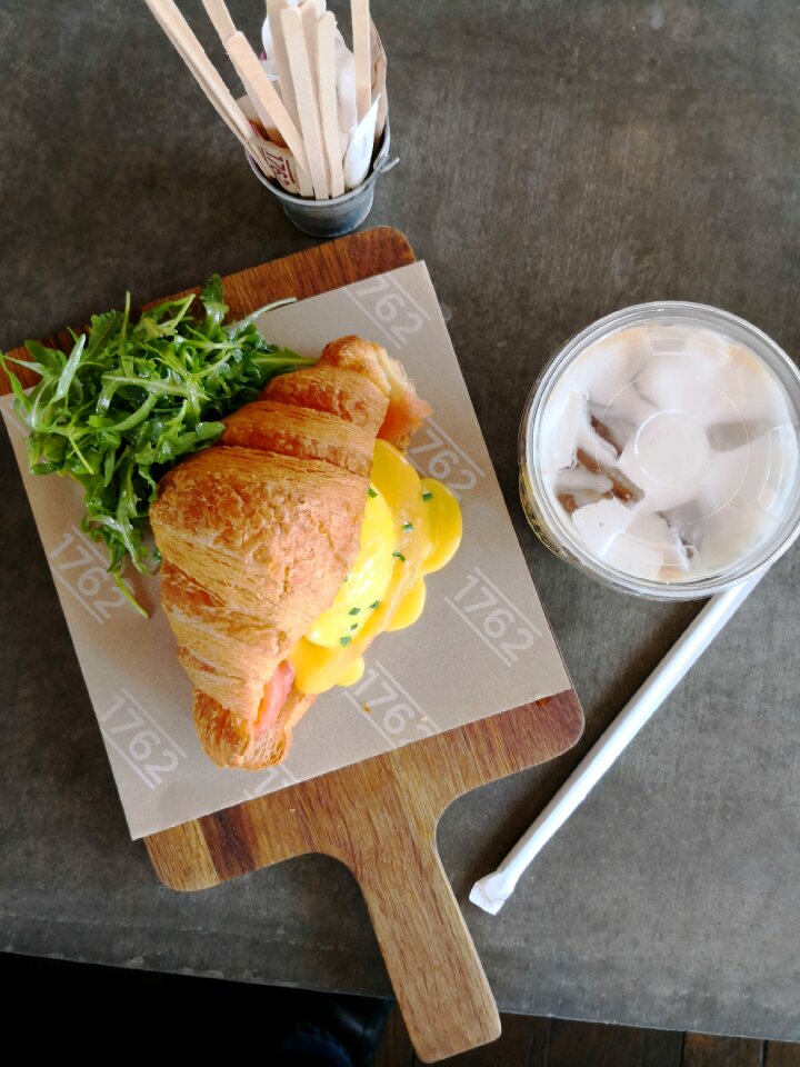 Poached eggs lunch