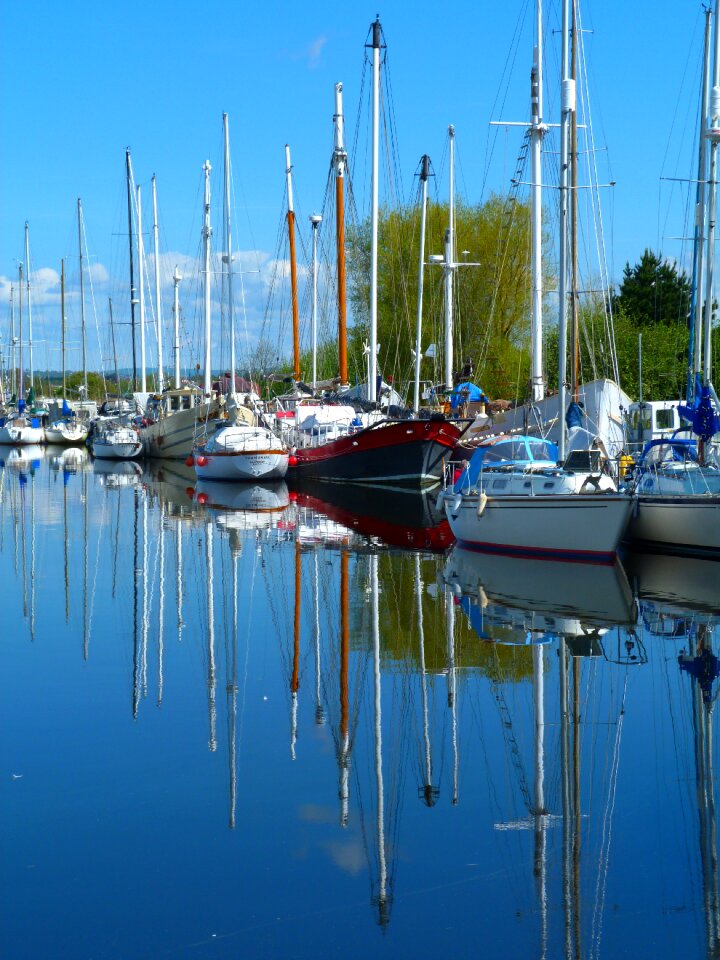 Yachts boats water