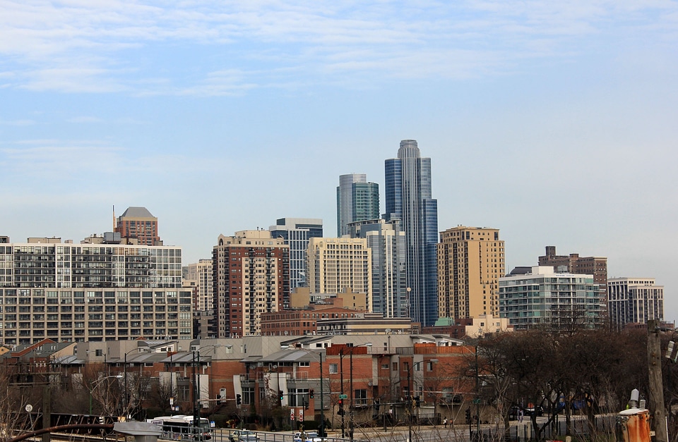 Skyline skyscrapers high rises