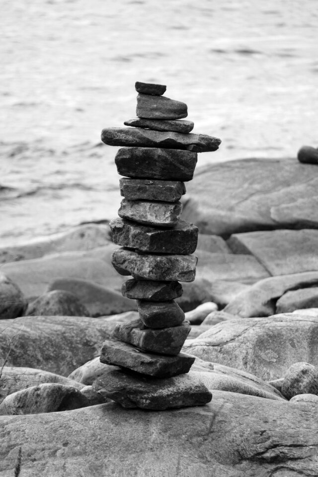 Stacked stones zen rest