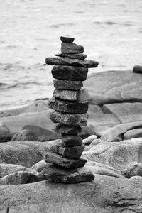 Stacked stones zen rest
