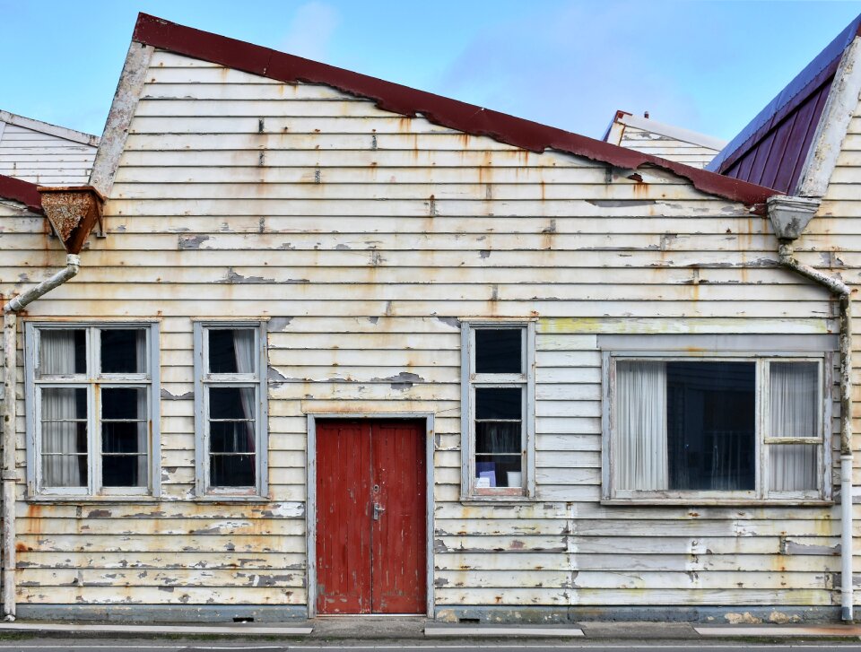 Crumbling architecture facade