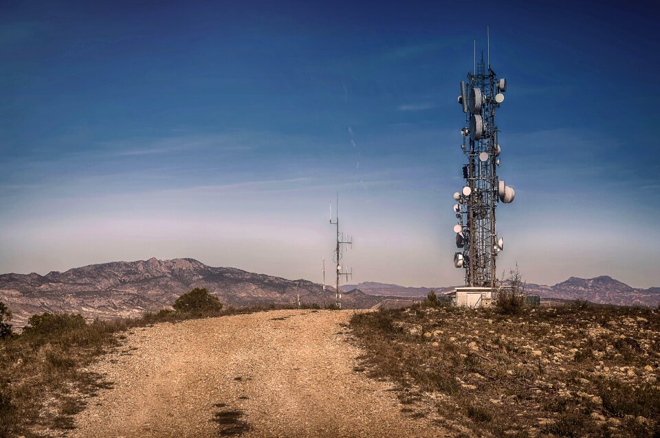 Telecommunications transmitter landscape