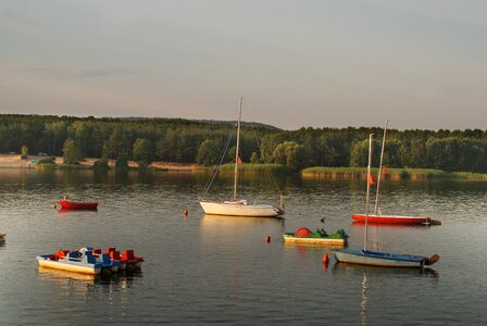 Water sailboats port photo