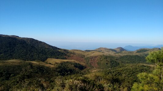 Mountains blue green