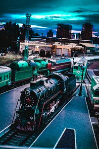 Railways blue train