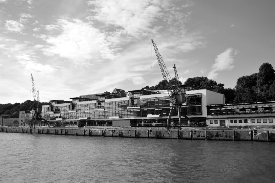 Port city harbour cranes port handling