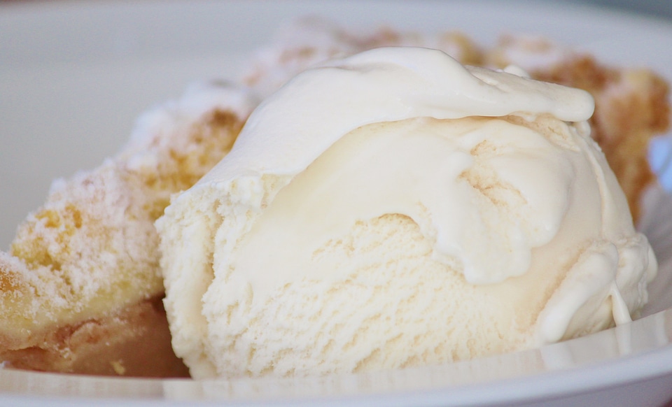 Delicious vanilla ice cream vanilla