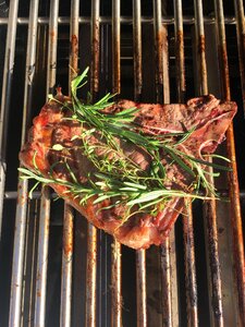 Steak herbs grill