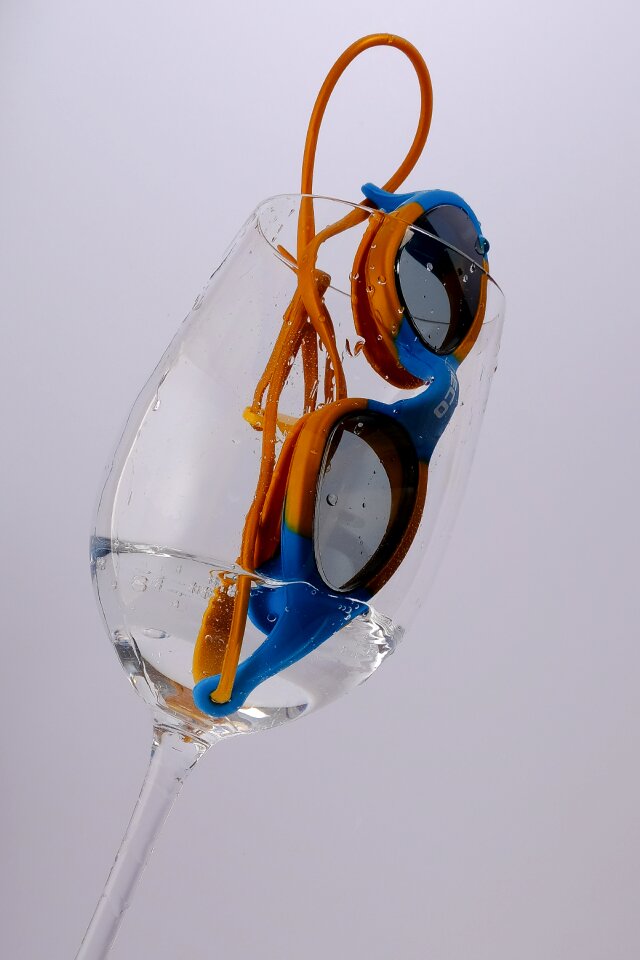 Water glass diving mask