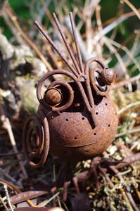 Wood metal figure sunny